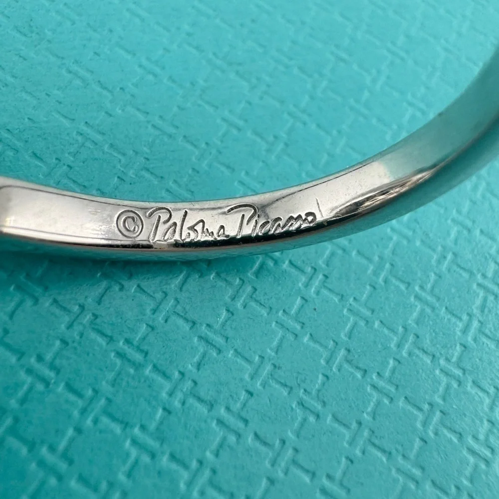 Tiffany & Co. Blue Sapphire Sugar Stack Ring 18k White Gold